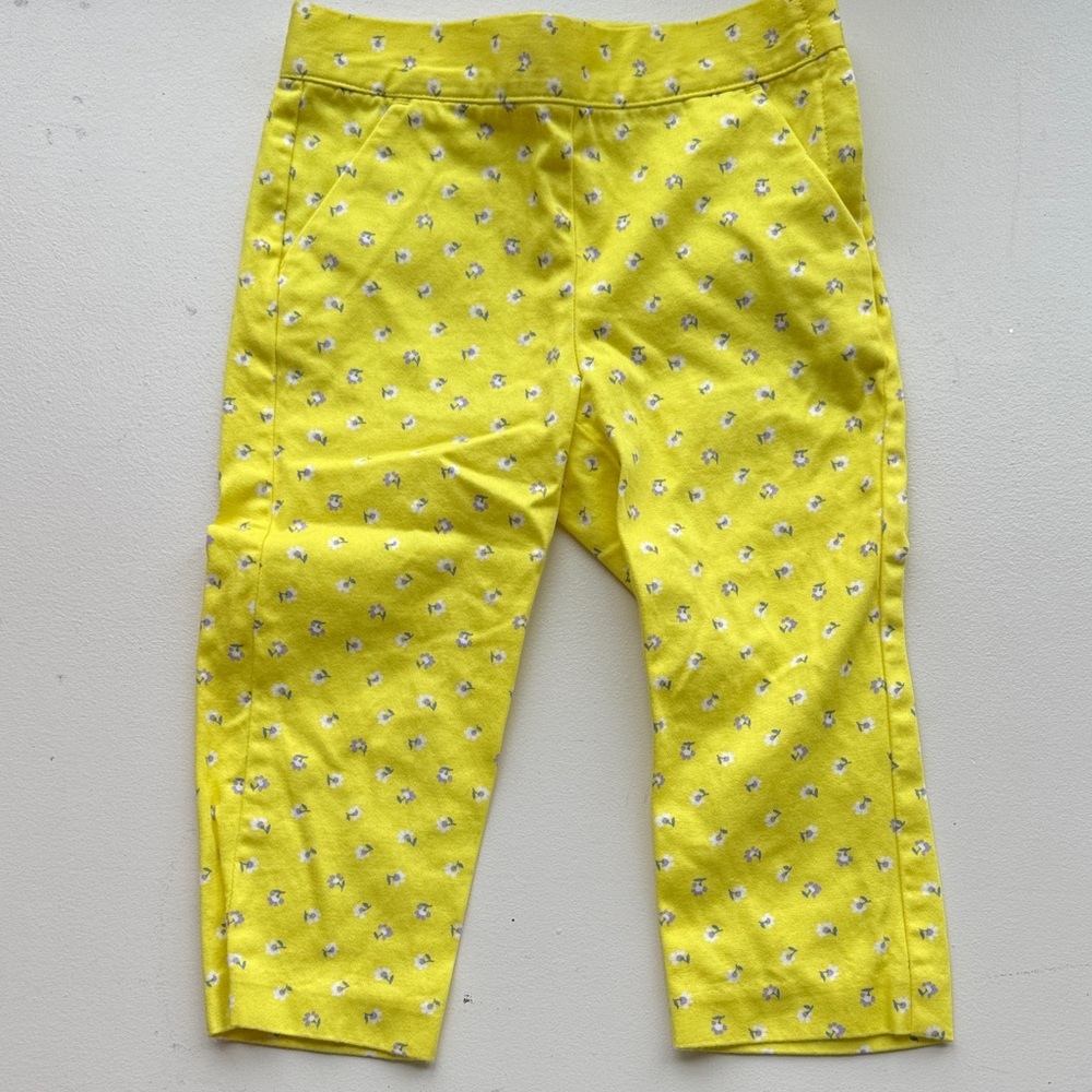 Janie and Jack Yellow Floral Kids Bottoms